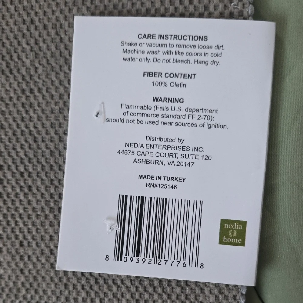 Gray Accent Non-Skid Rug